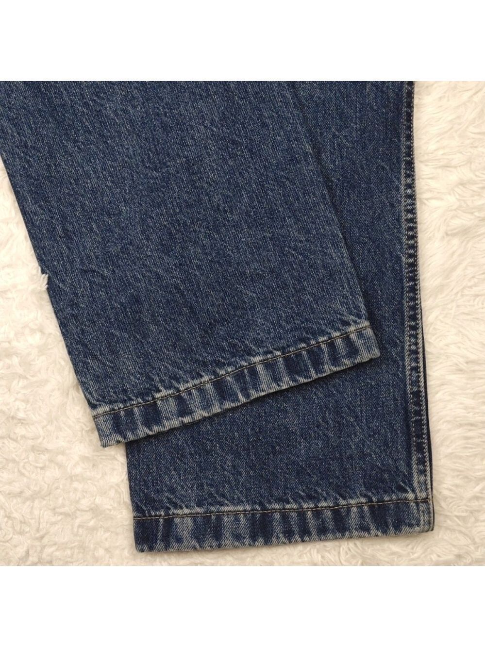 Everlane Cinched Utility Jean Blue Medium Wash High Rise Straight Leg Jean - Picture 13 of 15